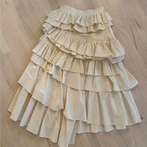 MABLE - Elegant Cream Tiered Skirt